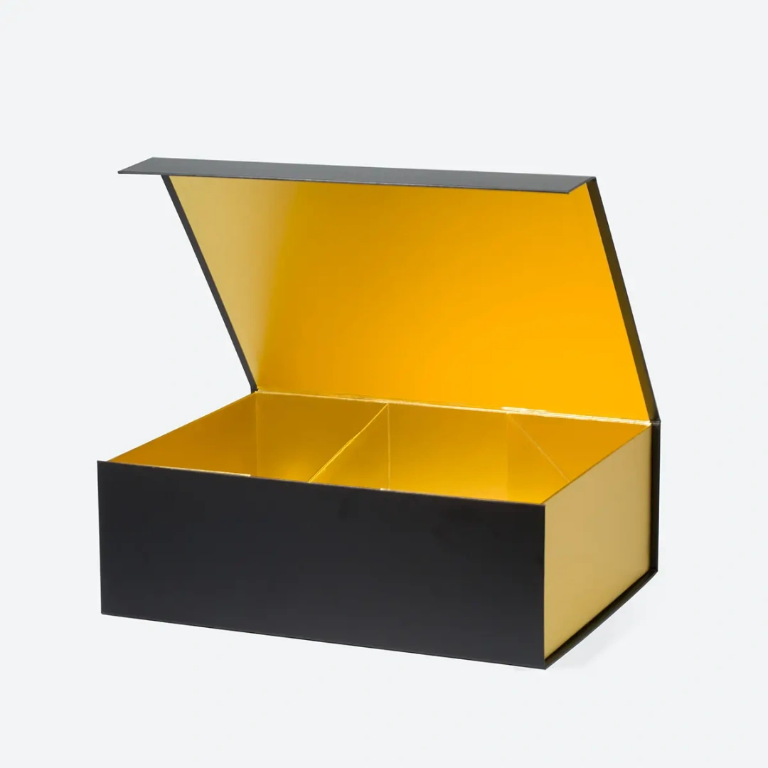 Magnetic Jewelry Box for Necklace & Ring | Black Cardboard Packaging | Richpack - black magnetic gift box 3