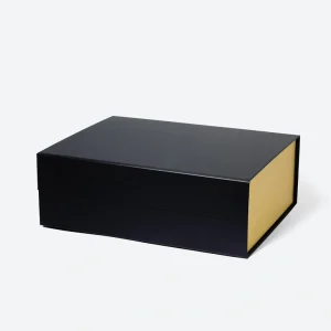 Magnetic Jewelry Box for Necklace & Ring | Black Cardboard Packaging | Richpack - black magnetic gift box