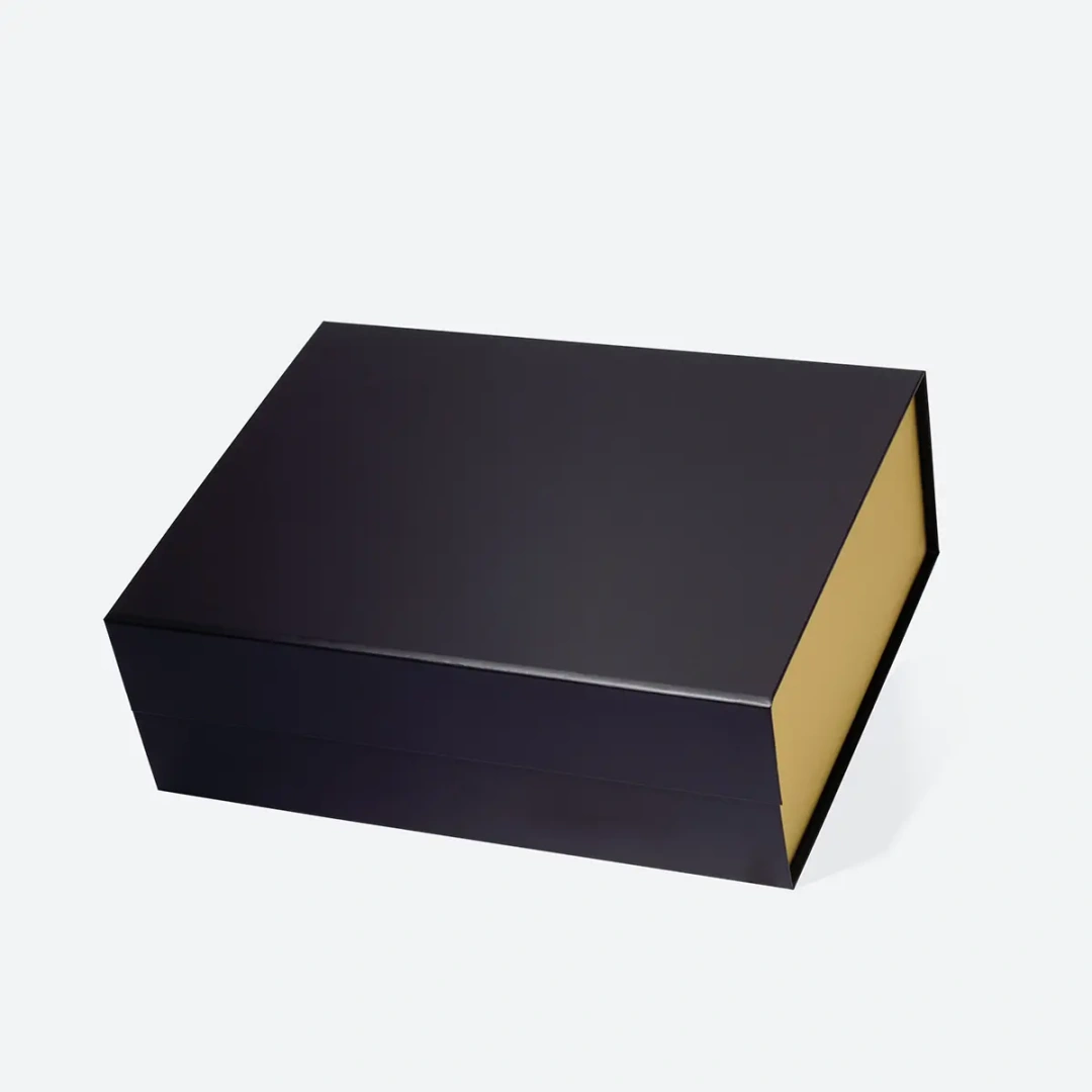 Magnetic Jewelry Box for Necklace & Ring | Black Cardboard Packaging | Richpack - black magnetic gift box 4