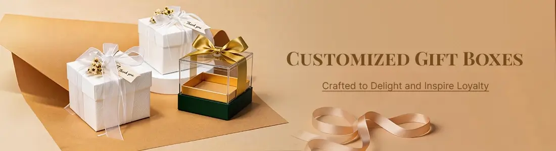 กล่องของขวัญสีขาวหรูหรา สั่งทำพิเศษ ตกแต่งด้วยริบบิ้นสีทองและสีขาว ดีไซน์หน้าต่างอะคริลิกใส เหมาะสำหรับมอบเป็นของขวัญเครื่องประดับระดับพรีเมียม