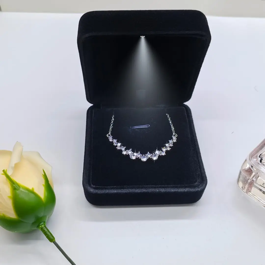 Jewelry Box with Light Black LED Jewelry Box for Rings & Jewelry Display | Custom Packaging | Richpack - led jewelry box​ 3