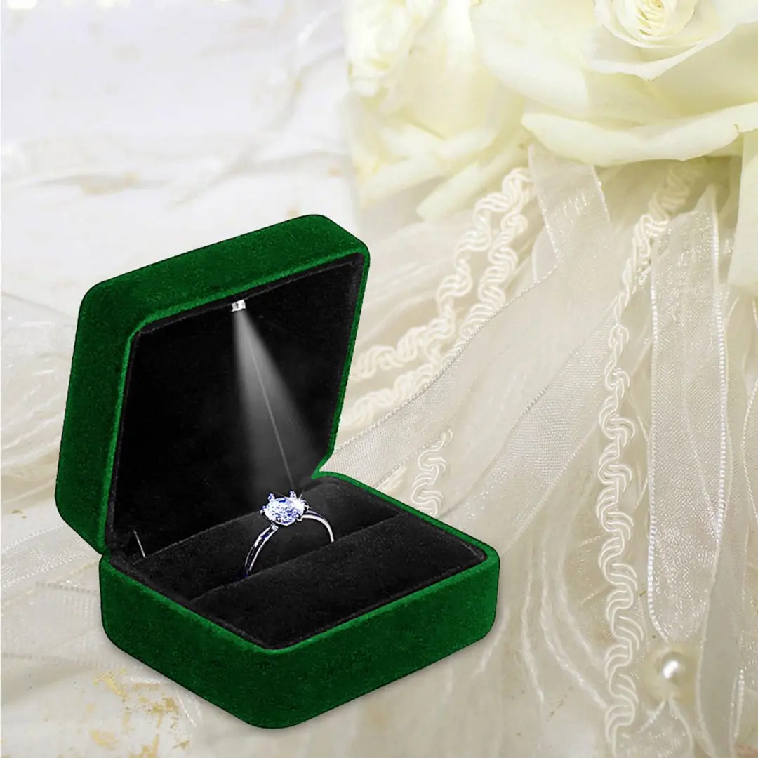 Jewelry Box with Light Black LED Jewelry Box for Rings & Jewelry Display | Custom Packaging | Richpack - light box for jewelry​ 2