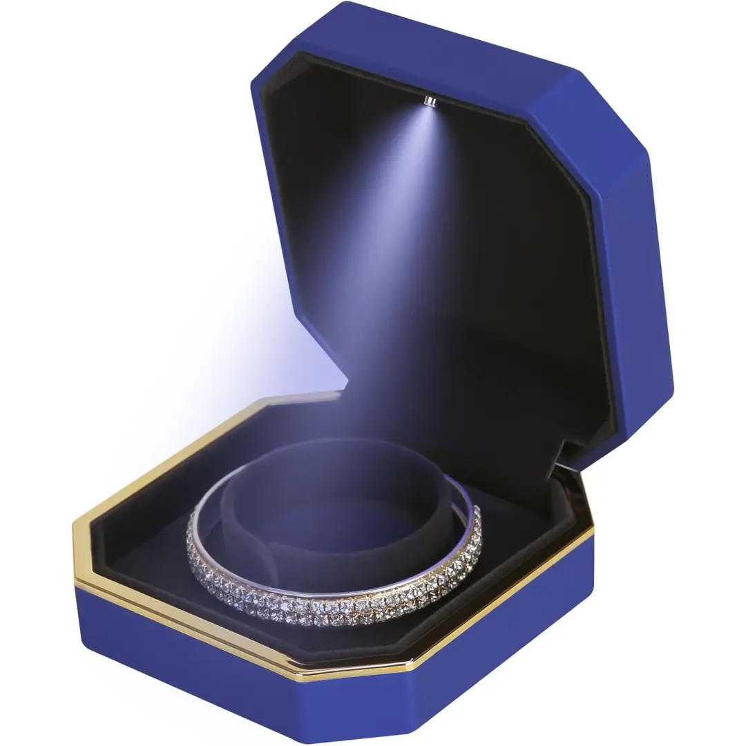 Jewelry Box with Light Black LED Jewelry Box for Rings & Jewelry Display | Custom Packaging | Richpack - lighted jewelry box​