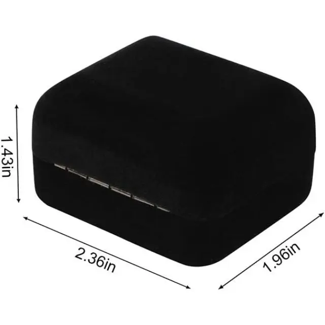 Luxury Engagement Ring Box Black Velvet Elegant Ring Box | Custom Jewelry Packaging | Richpack - luxury engagement ring box 2