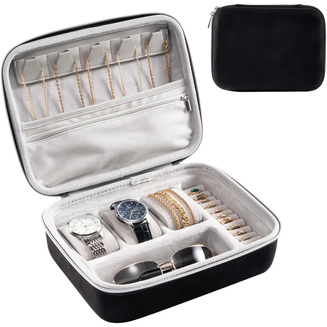 Personalized Mens Jewelry Box Black 11.7” | Custom Classic Packaging | Richpack - mens large jewelry box​ 2