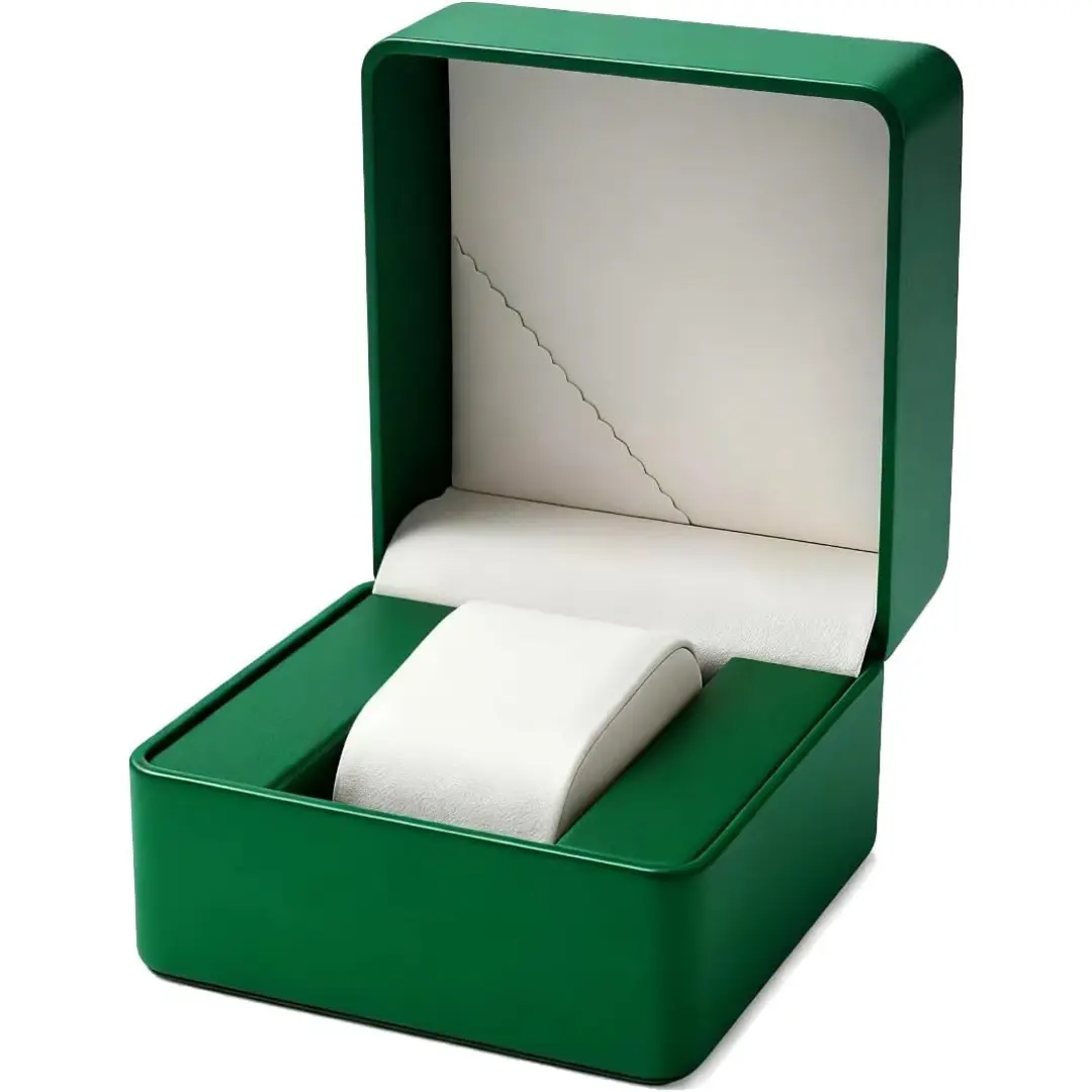 Mens Leather Jewelry Box Burgundy Faux Leather with Velvet Interior | Richpack Custom Jewelry Packaging - mens leather jewelry box​ 4