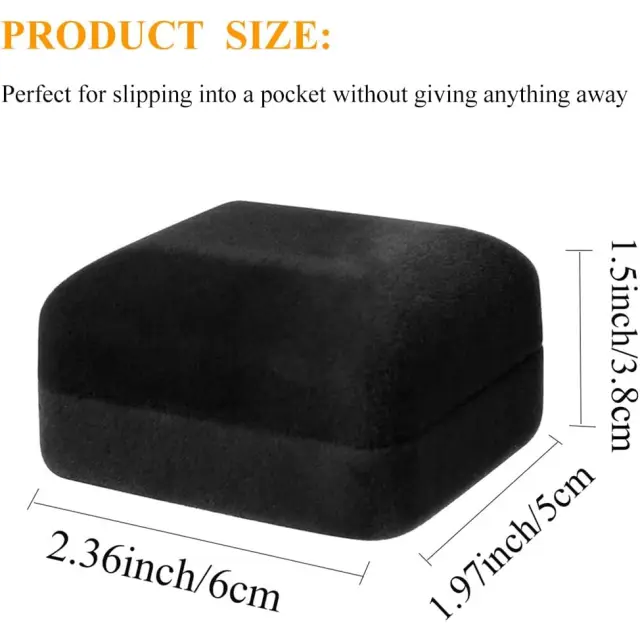 Ring Box with Light Black Velvet LED Ring Box | Custom Jewelry Packaging | Richpack - ring box with light​ 2