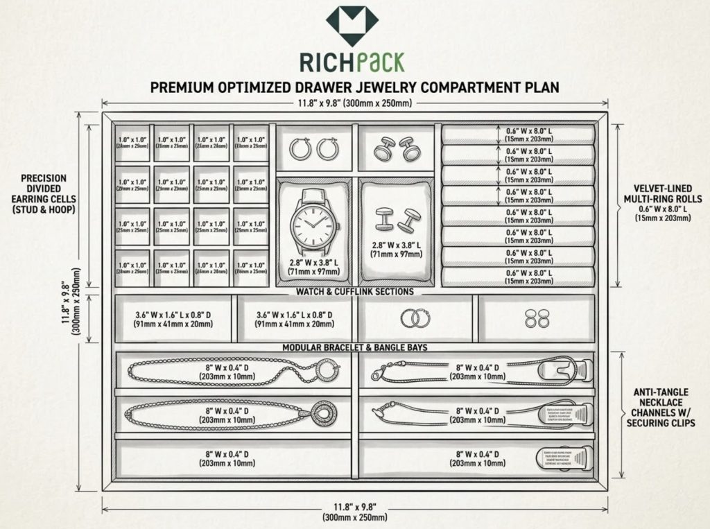 How to Choose The Best Jewelry Storage Trays for Drawers - Avoid Dead Space in the Corners 1