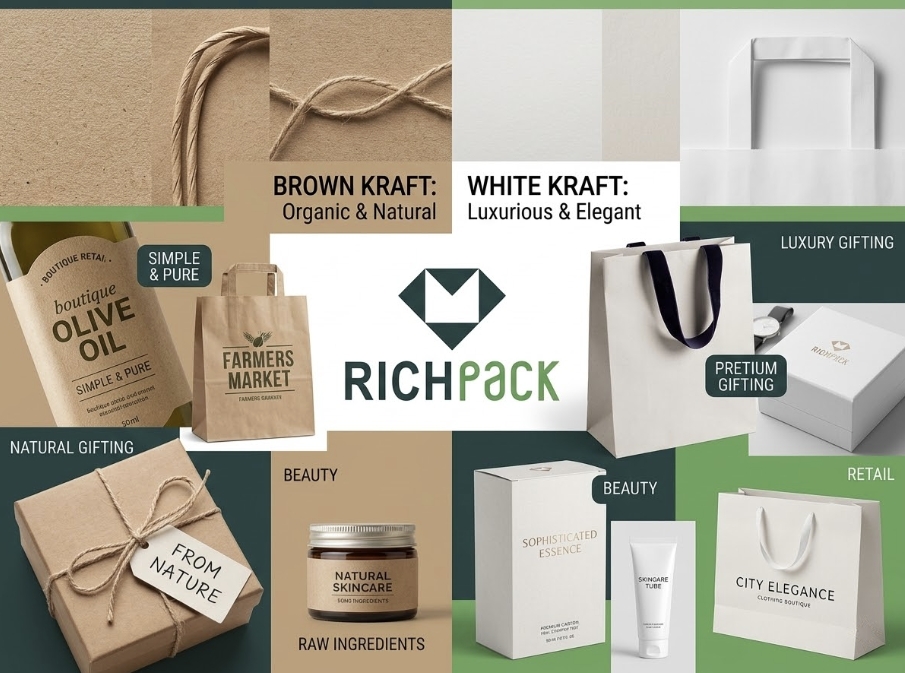 Why Is the Kraft Paper Bag Popular? - Brown and White Kraft Do Not Send the Same Signal 1