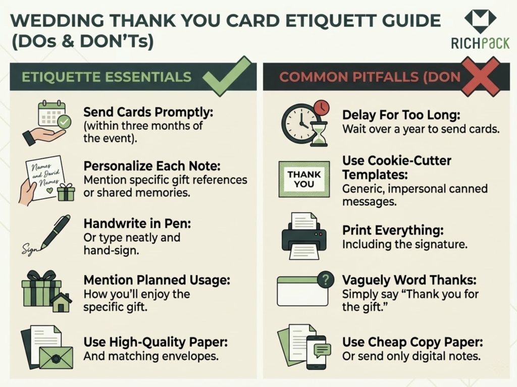 How to Write Wedding Thank You Card? - Common Etiquette Mistakes To Avoid