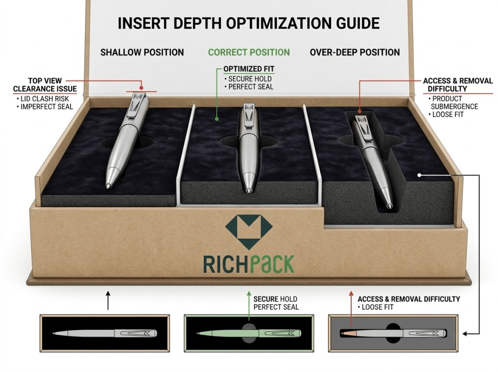 How to Make Products Perfectly Fit Your Magnetic Closure Gift Box - Match Insert Depth to Product Height