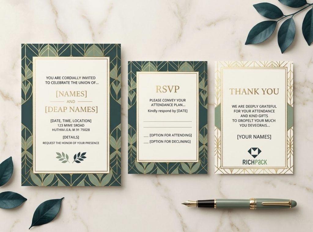 How to Write Wedding Thank You Card? - Matching the Thank You Card to the Wedding Suite