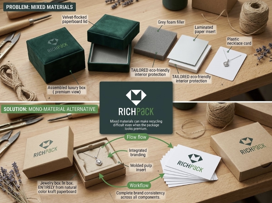 How Do You Package Jewelry Eco-Friendly? - Using Mixed Materials That Cannot Be Separated