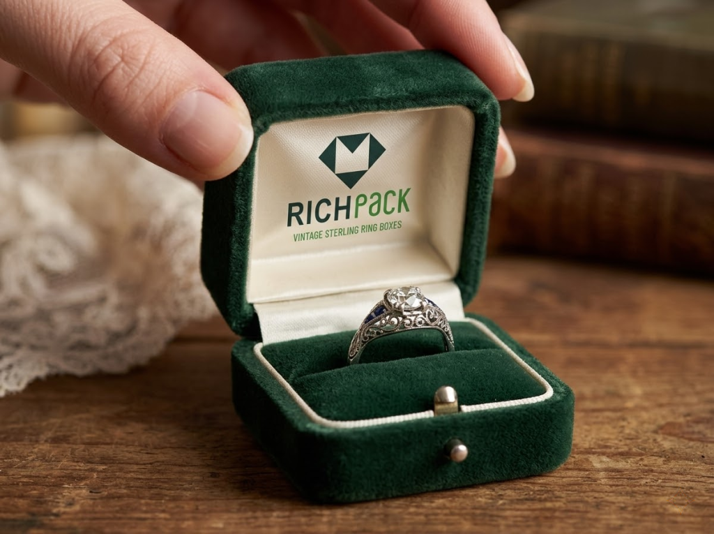 Vintage Sterling Ring Boxes: A Wholesale Buyer's Guide - Velvet for Bridal and Photography Led Brands