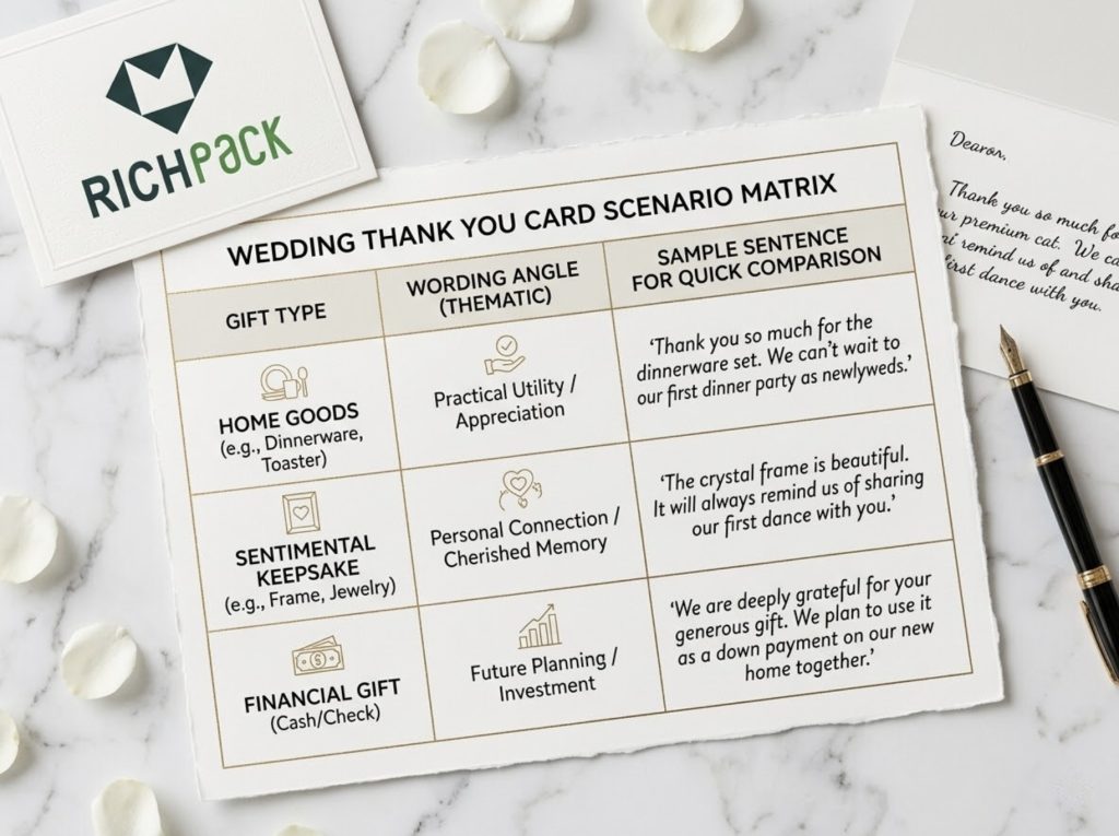 How to Write Wedding Thank You Card? - Wording for Guests Who Sent a Gift but Could Not Attend