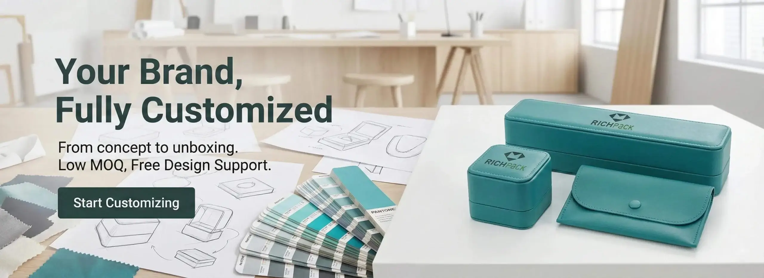 custom brand packaging design low moq - Home Banner