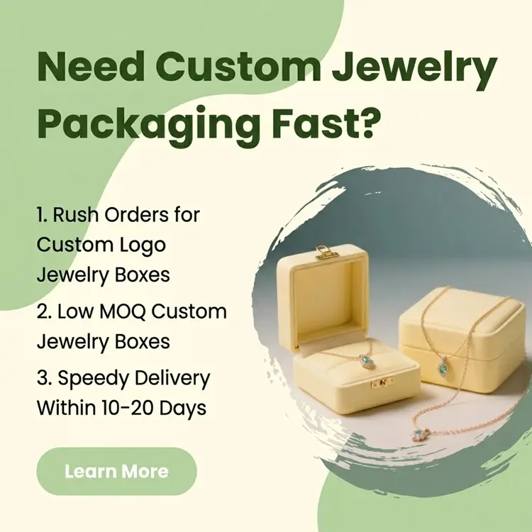 Premium Jewelry Packaging: RICHPACK green velvet jewelry box with ring – Custom design wholesale manufacturer since 2008