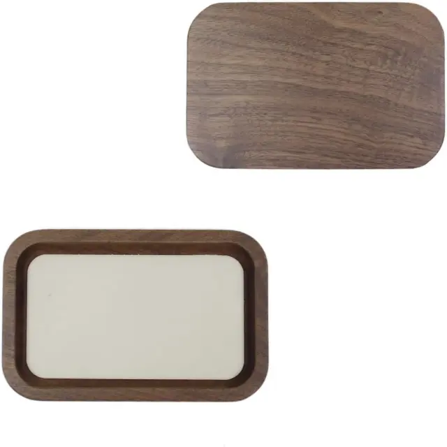 Vīriešu rotaslietu paplāte | Valriekstu koka samta displejs | Richpack - vīriešu rotaslietu paplāte 2