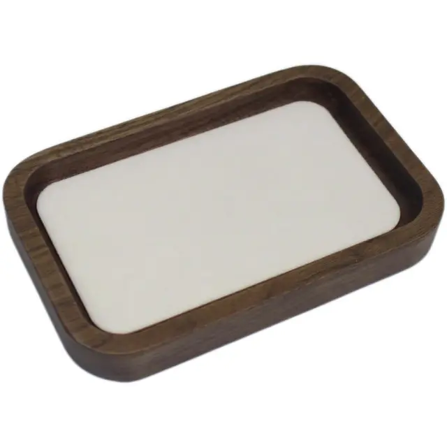 Mens Jewelry Tray | Walnut Wood Velvet Display | Richpack - mens jewelry tray