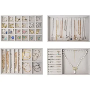 Stacking Jewelry Trays | Velvet Stackable Display Trays | Richpack - stacking jewelry trays