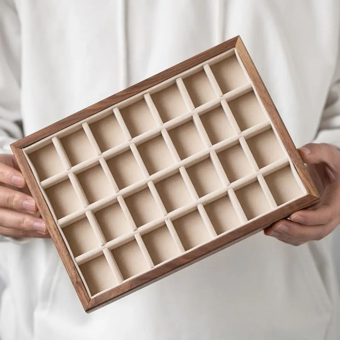 Modern Wood Jewelry Display Tray | 9.8