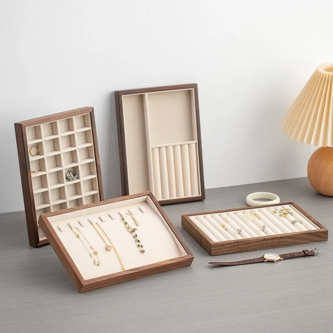 Modern Wood Jewelry Display Tray | 9.8