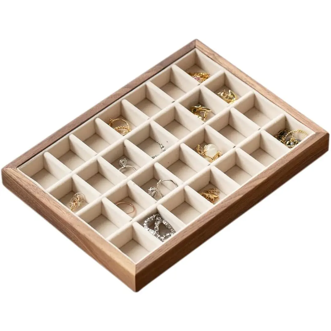 Modern Wood Jewelry Display Tray | 9.8