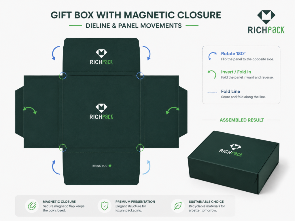 Пълното ръководство за проектиране на магнитни подаръчни кутии - Dieline Accuracy