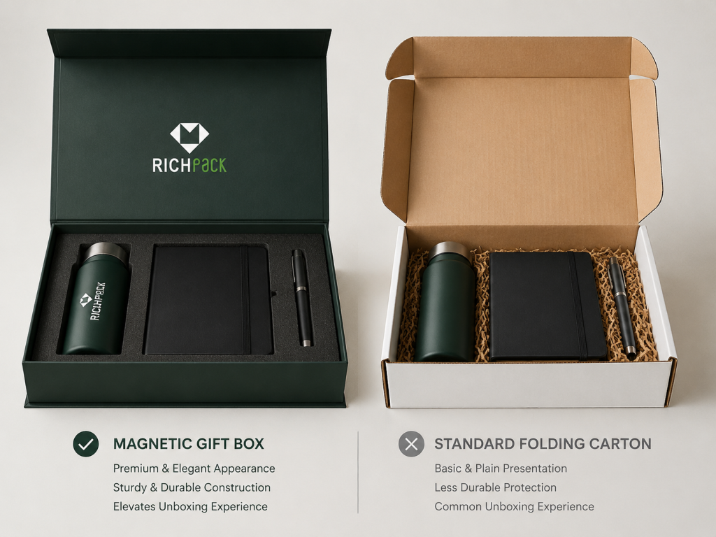 Why Choose a Magnetic Gift Box for Your Presents? - Magnetic Gift Box vs Standard Folding Box