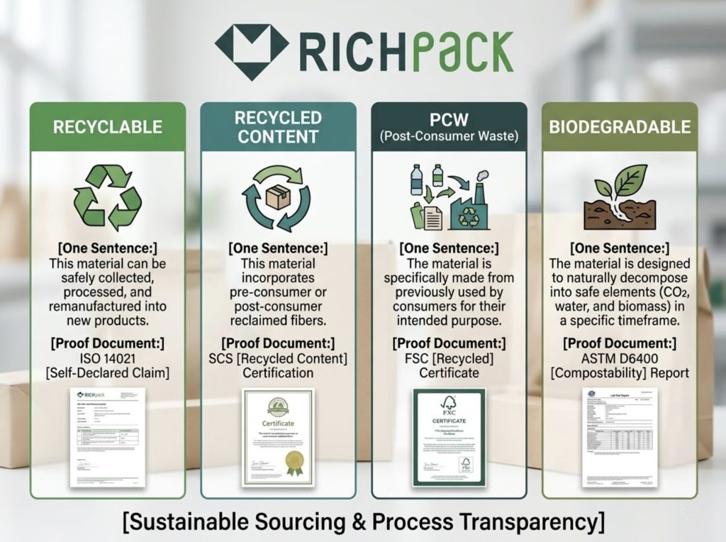 What Is the Best Material for Custom Display Packaging Boxes? - Recycled Content Needs Clear Proof
