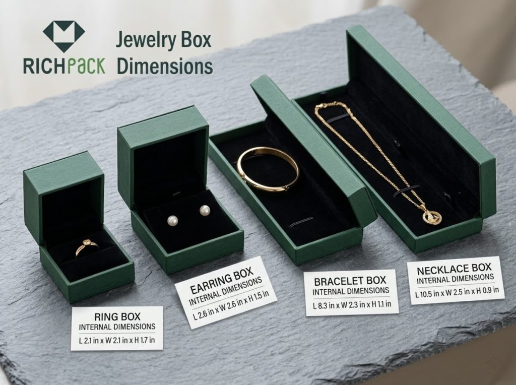 What Are the Standard Dimensions for Jewelry Boxes? - What Dimensions Do Multi Piece Gift Set Boxes Need