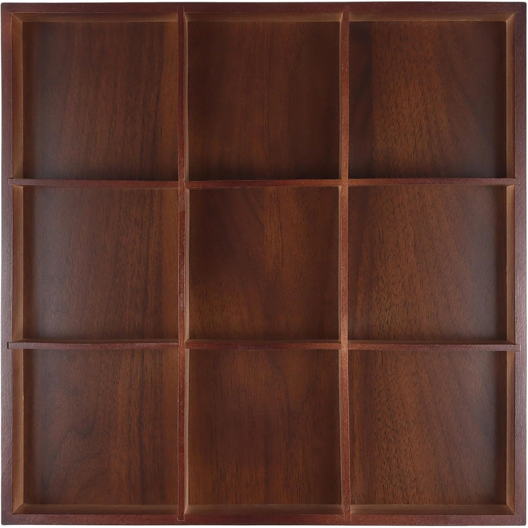 Compartment Tray in Brown Wood | Multi-Compartment Jewelry Organizer Display Tray | Richpack - compartment tray 5