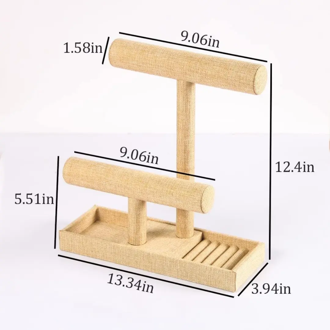 Jewelry Display Tray – Solid Wood Gray with Microfiber | Richpack Premium Packaging - jewelry display stands for retail​ 5