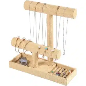 Jewelry Display Tray – Solid Wood Gray with Microfiber | Richpack Premium Packaging - jewelry display stands for retail​