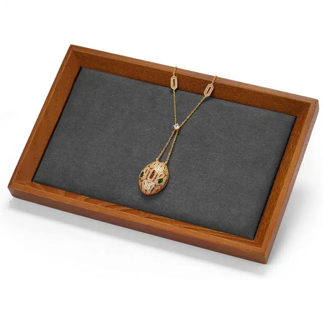 Jewelry Display Tray – Solid Wood Gray with Microfiber | Richpack Premium Packaging - jewelry display tray 4
