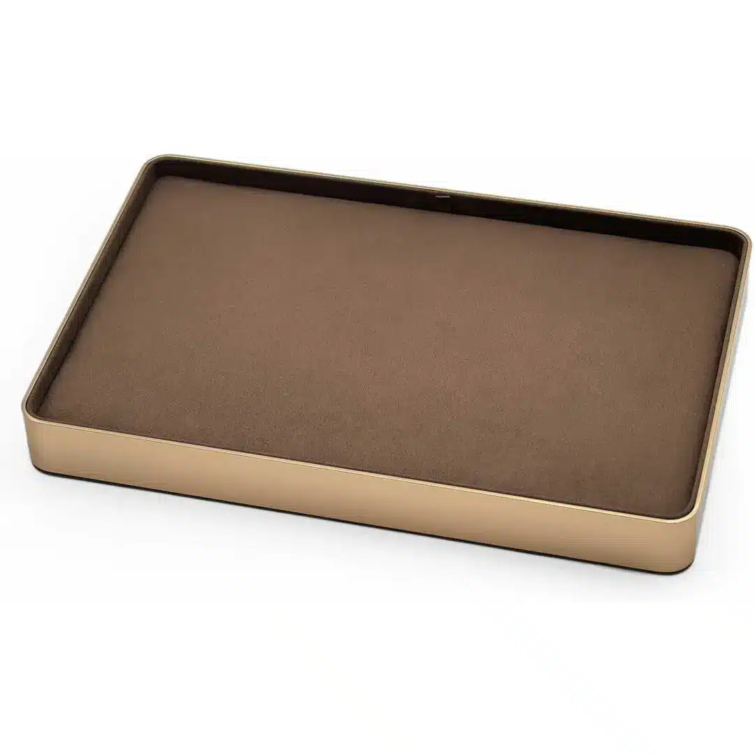 Jewelry Display Tray – Solid Wood Gray with Microfiber | Richpack Premium Packaging - jewelry display trays wholesale​