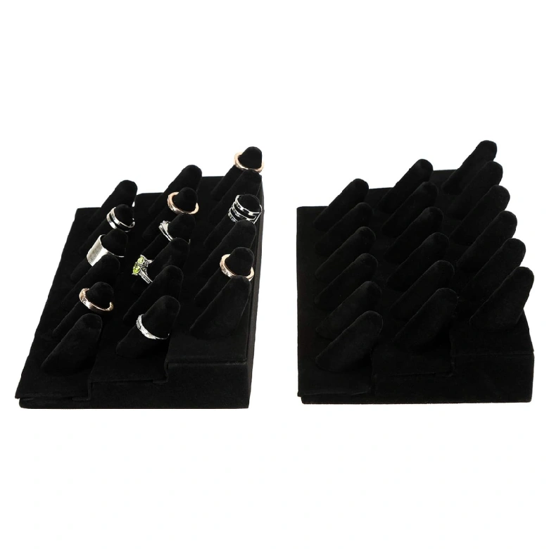 Necklace Jewellery Display Stand | Beige Velvet Display | Richpack - ring jewelry display 3