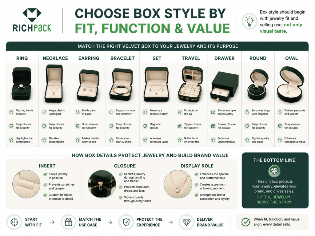 The Ultimate Guide to Velvet Jewelry Box Styles - Confirm MOQ and Repeat Order Needs
