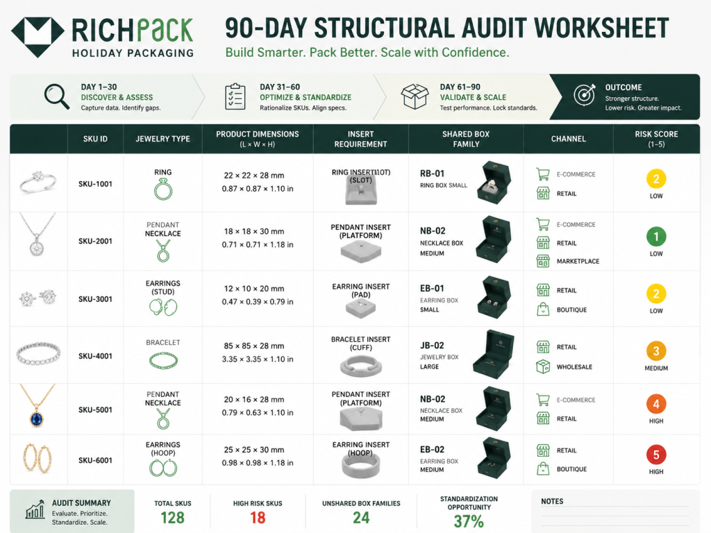 La guía definitiva para diseñar envases festivos para las fiestas: Fase 1: Auditorías estructurales y consolidación de SKU.