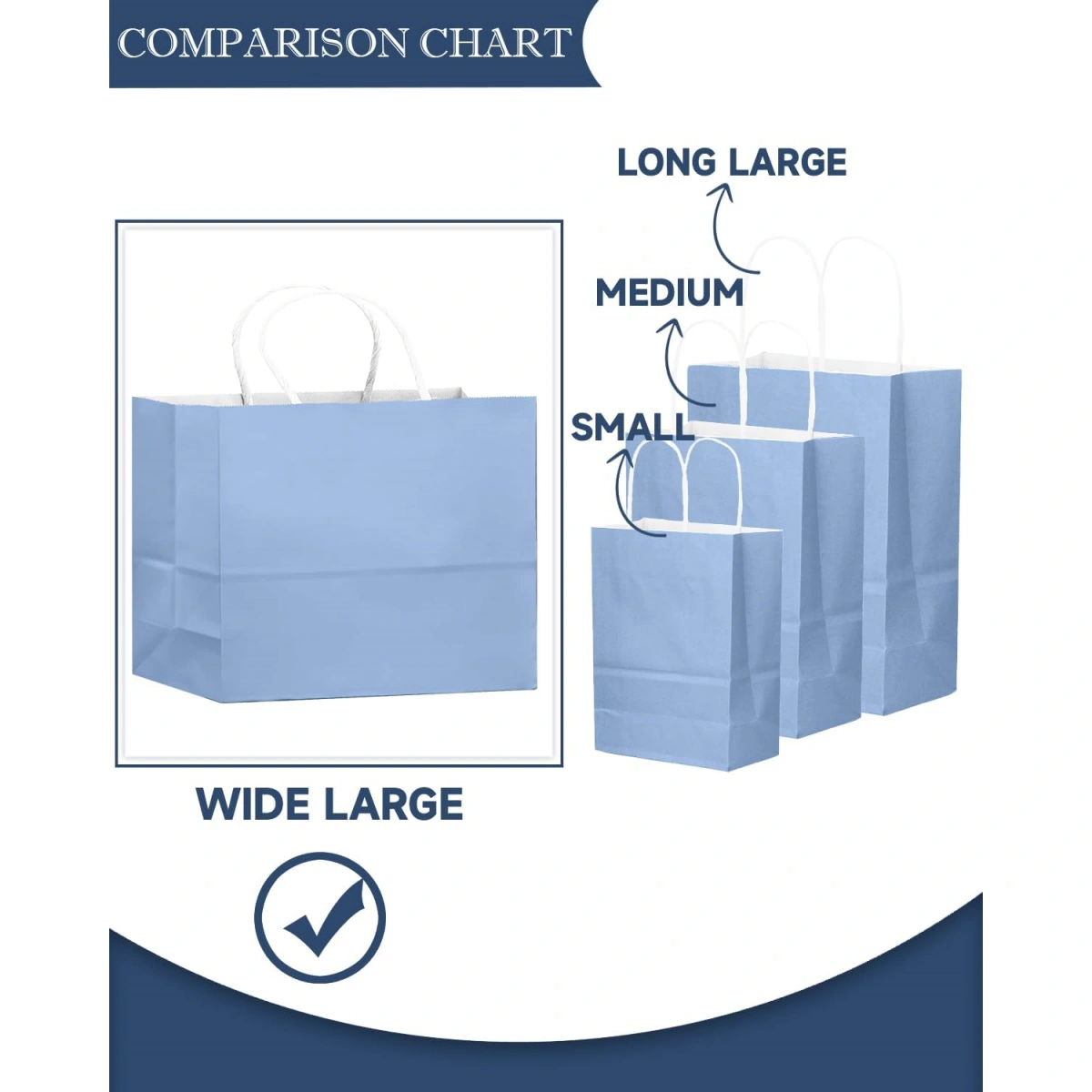 Blue Paper Shopping Bags for Jewelry Packaging | Elegant Blue Gift Bags | Richpack - blue paper shopping bags 5
