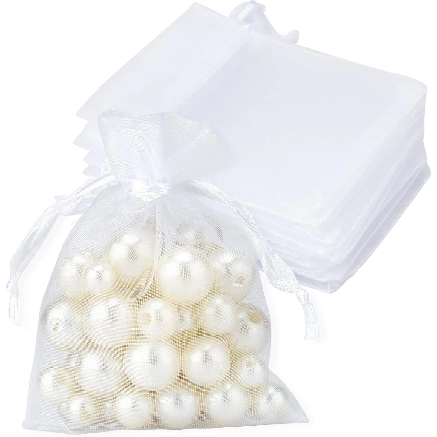 Bespoke Custom Jewelry Pouches for Protecting Your Jewelry | Customized Pouch Design - white organza pouch 2