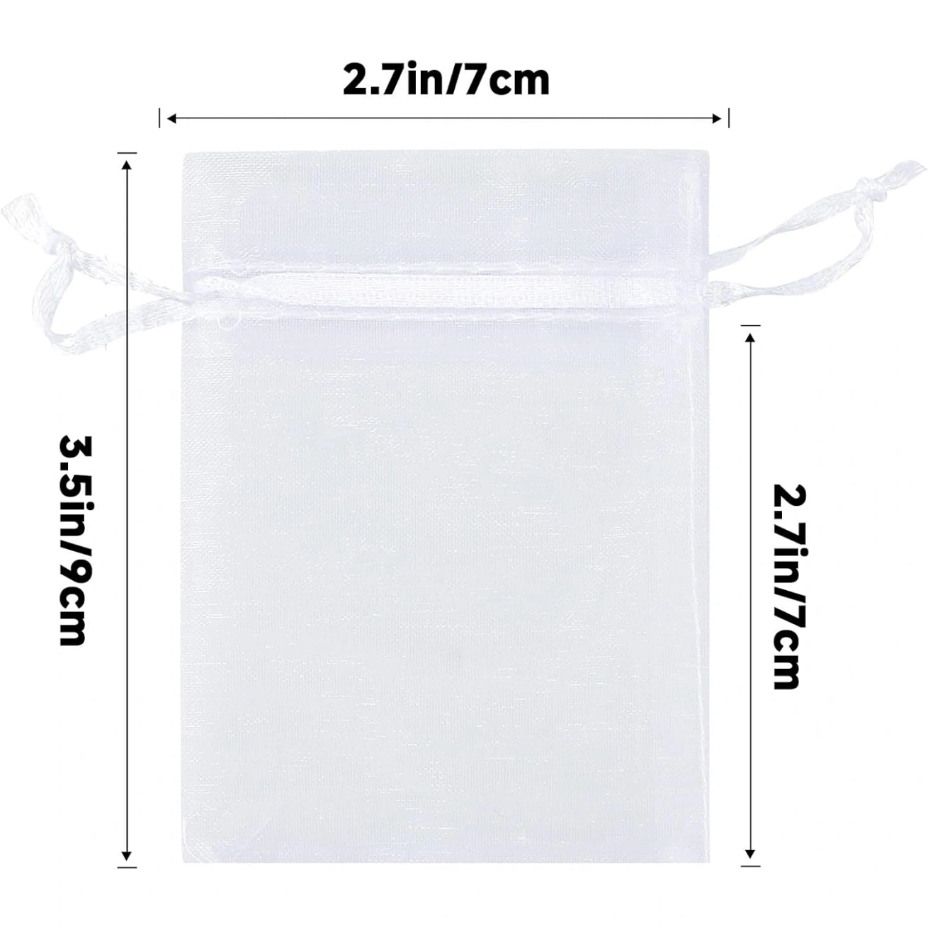 Bespoke Custom Jewelry Pouches for Protecting Your Jewelry | Customized Pouch Design - white organza pouch 3