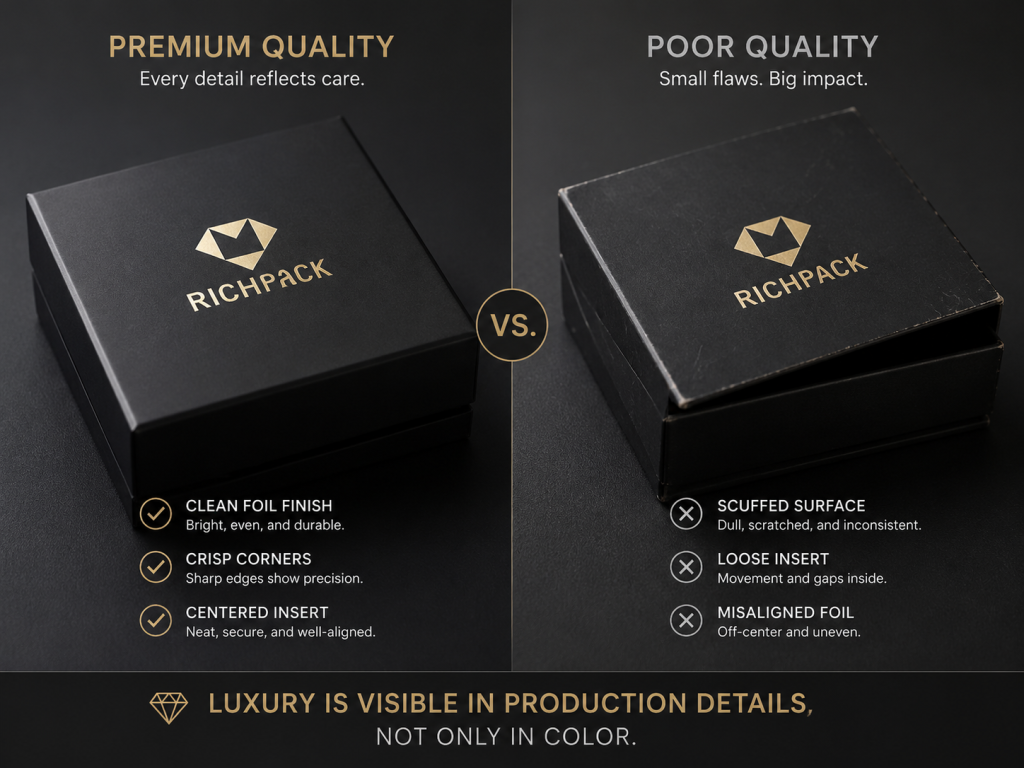 Hvordan sorte gaveæsker får smykkegaver til at se mere luksuriøse ud - Premium Black Box vs. billig Black Box