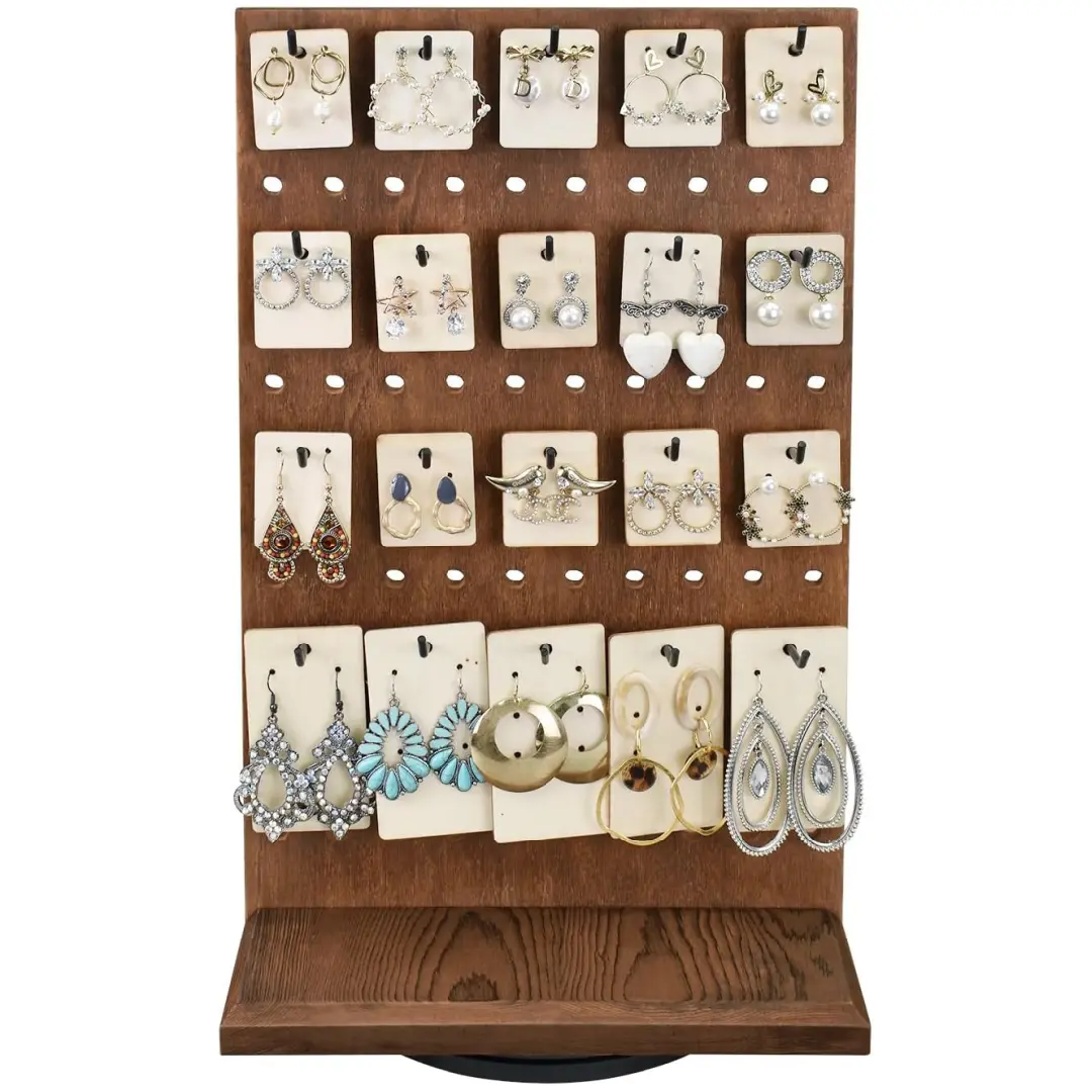 Display Busts for Necklaces in Yellow Linen | Elegant Fabric Necklace Showcase Stand for Retail | Richpack - earring display stand rotating 3