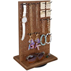 Display Busts for Necklaces in Yellow Linen | Elegant Fabric Necklace Showcase Stand for Retail | Richpack - earring display stand rotating