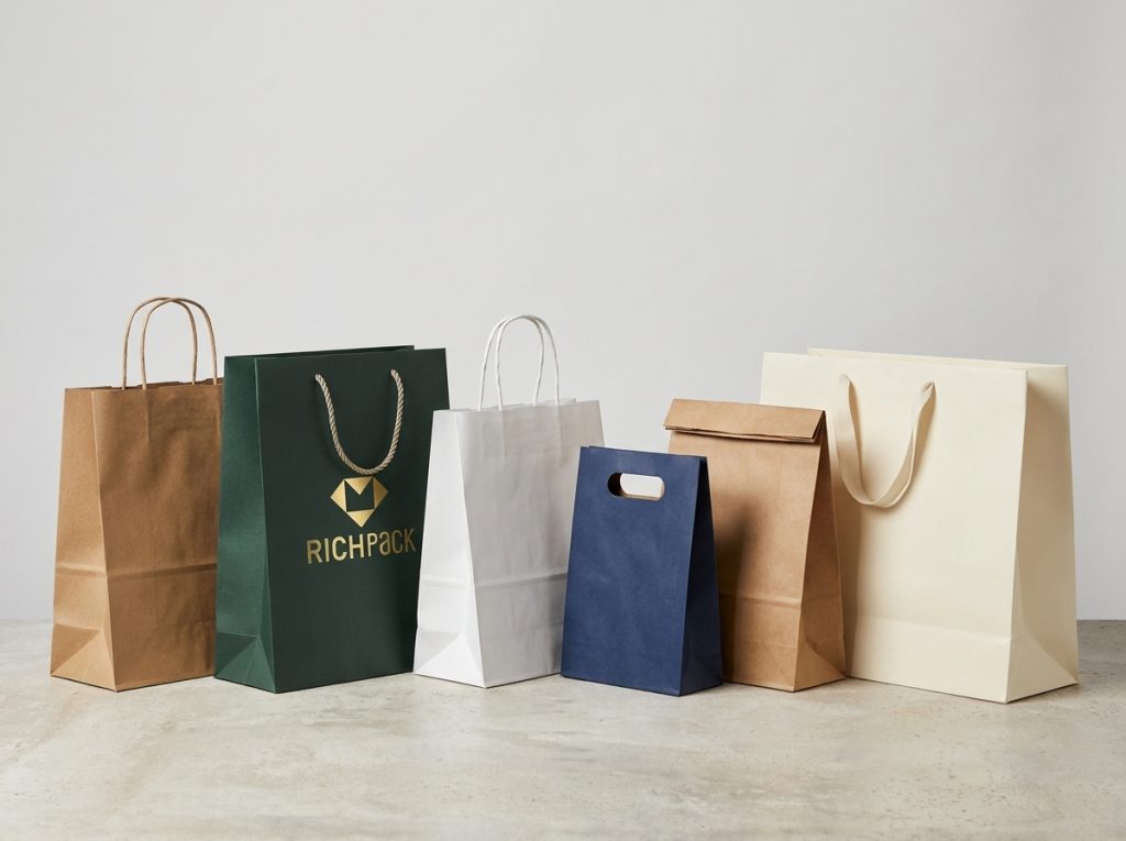 The Ultimate Guide to Custom Paper Shopping Bags - Types of Custom Paper Shopping Bags
