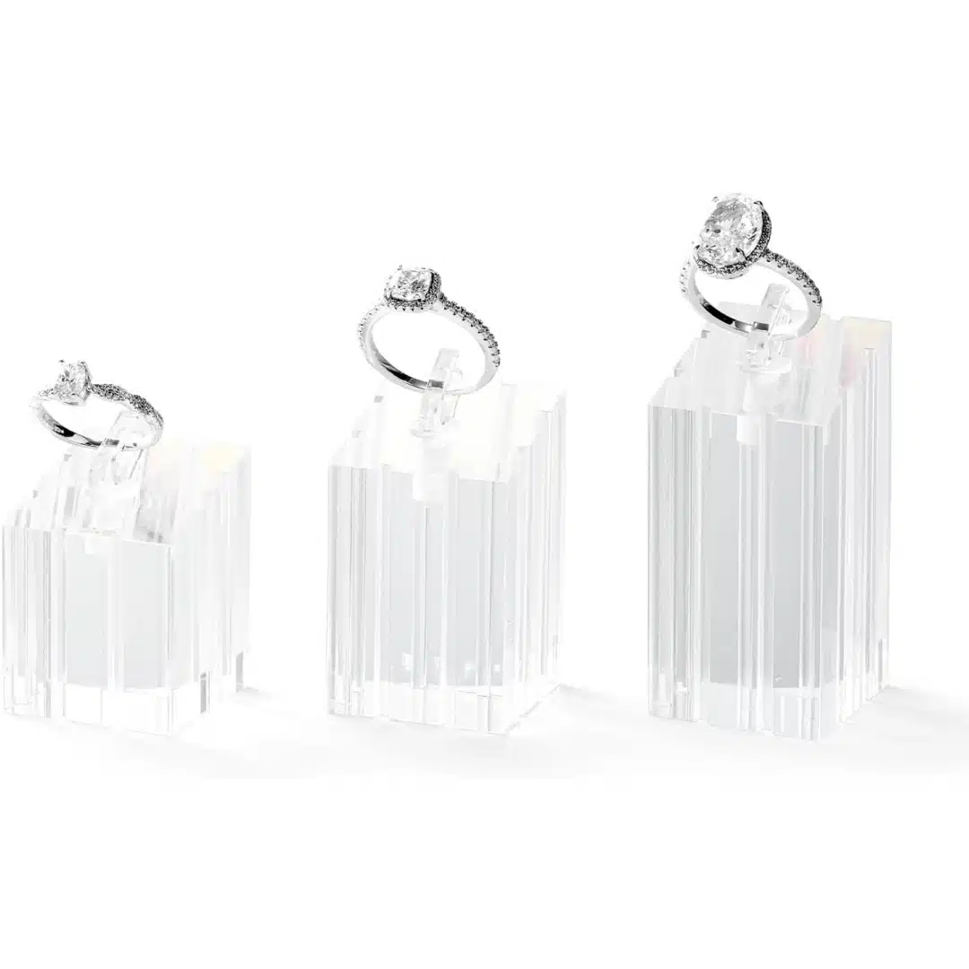 Acrylic Ring Display Stands in Clear Acrylic | Transparent Ring Holder for Retail & Jewelry Showcase | Richpack - acrylic ring display stands 3