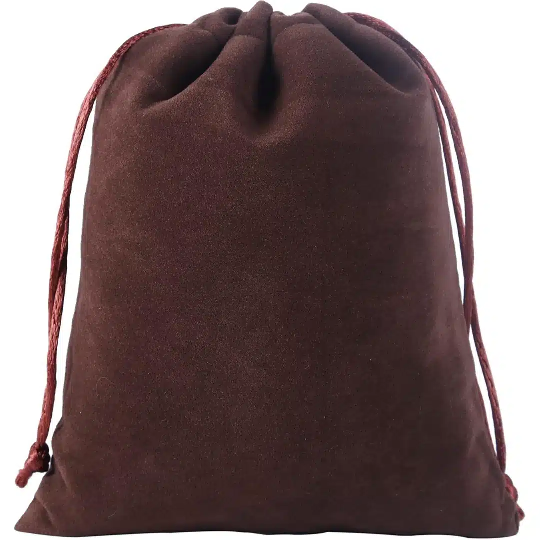 Brown Velvet Bag with Drawstring | 6 x 8 Inch Jewelry Gift Pouch for Custom Packaging | Richpack - brown velvet bag 2