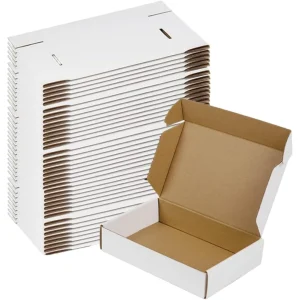 Corrugated Cardboard Box for Shipping | White 9 x 5.8 x 2 Inch Protective Jewelry Shipping Box | Richpack - corrugated cardboard box for shipping
