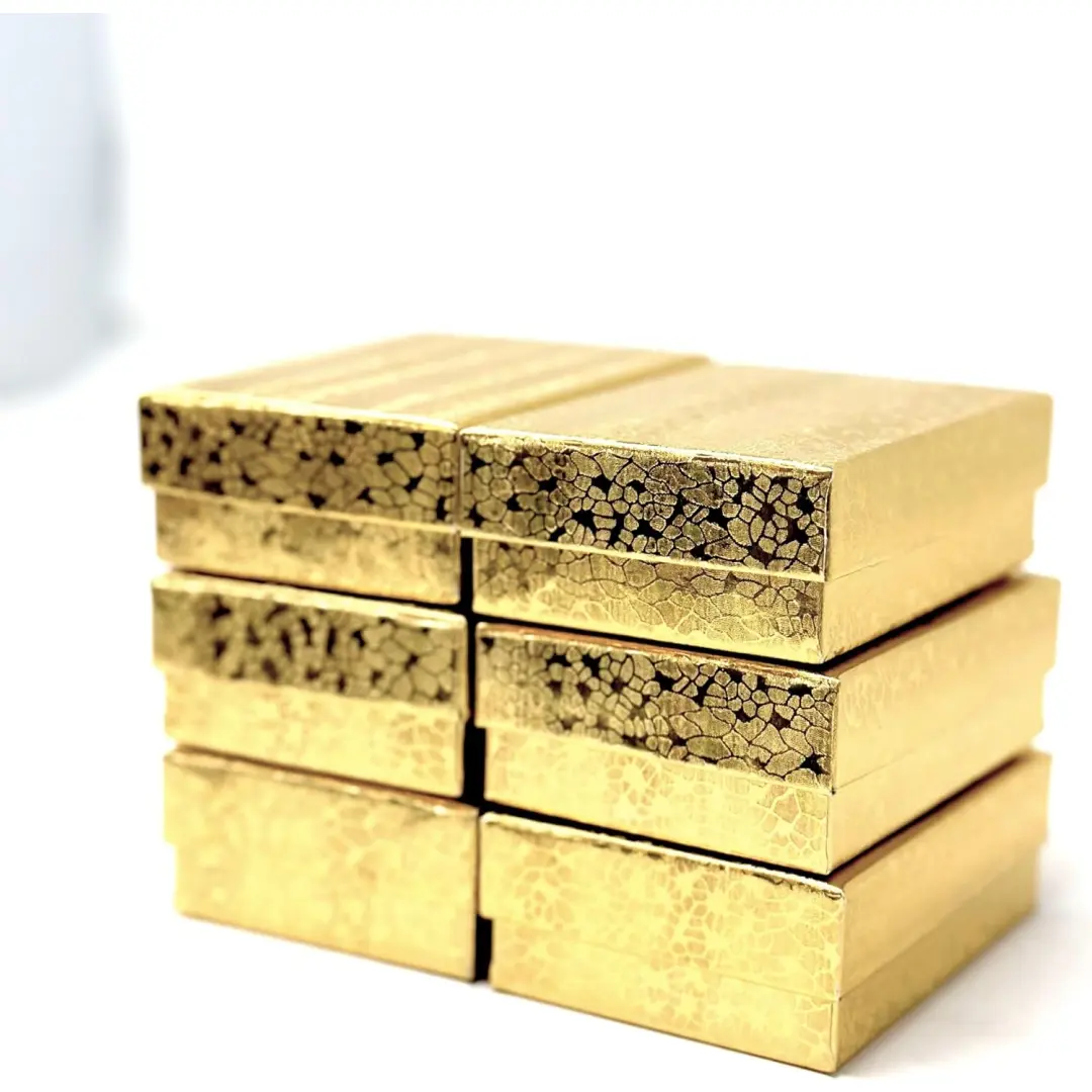 Foil Work Jewellery Box | Gold Paper Cardboard Jewelry Packaging | Richpack - foil work jewellery box 4